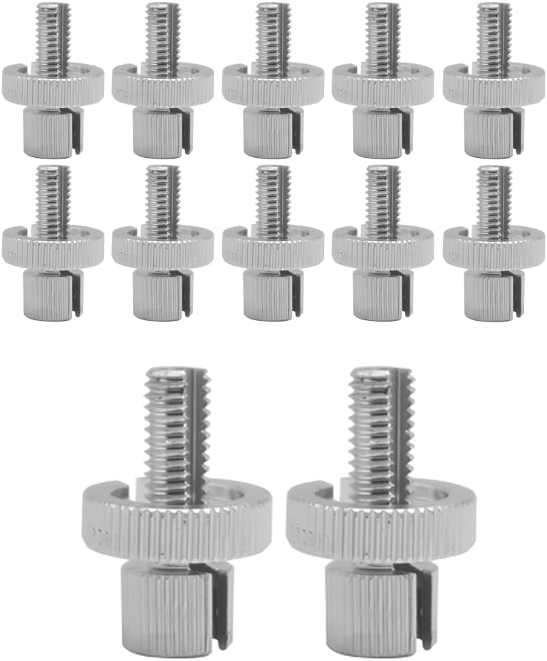 Mandark 12PCS Car Clutch Brake Cable Adjuster Screw, 8 mm M8 Metric Vehicle Cable Adjuster Nut, Automotive Brake Cable Handle Adjuster Bolts Accessories, Universal for ATV Motorcycle (Silver) - Image 1